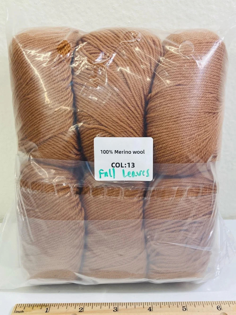 6 NWT ~300g Total Mengchu 100% Merino Wool Yarn 6 Skeins Color Fall Leaves